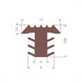 PVC infreesprofiel bruin BxH= 12x10,8mm (L=25m)