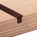 PVC infreesprofiel bruin BxH= 12x10,8mm (L=25m)