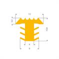 PVC infreesprofiel geel BxH= 12x10,8mm (L=25m)