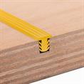PVC infreesprofiel geel BxH= 12x10,8mm (L=25m)