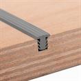 PVC infreesprofiel grijs BxH= 12x10,8mm (L=25m)