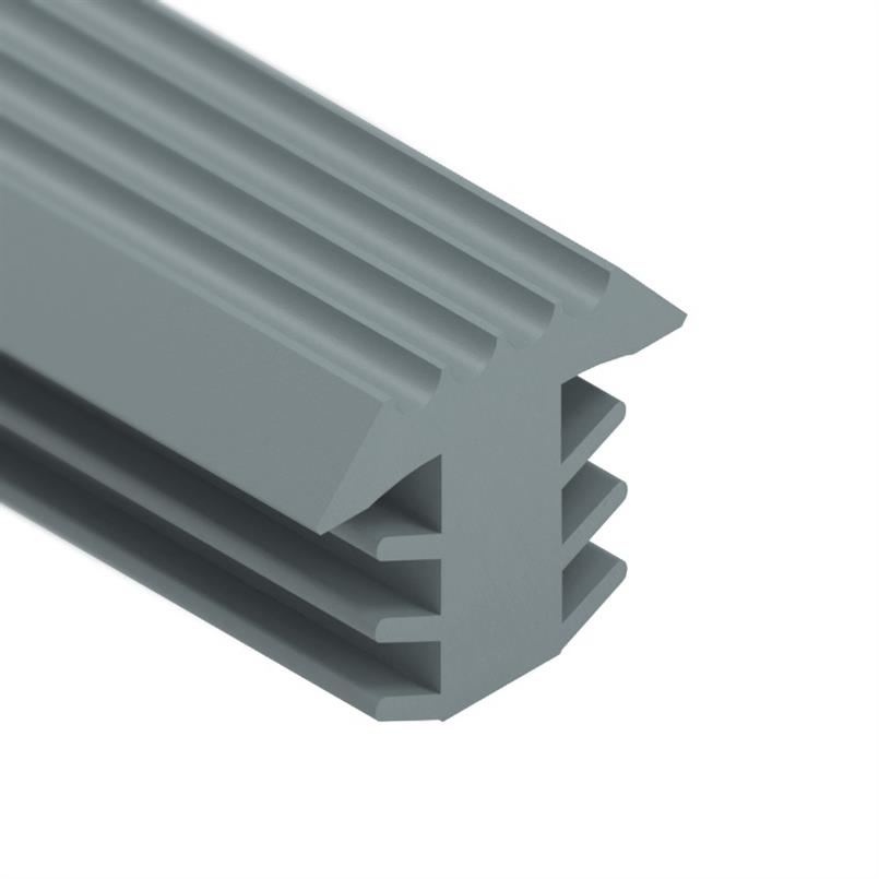 PVC infreesprofiel grijs BxH= 12x10,8mm (rol 25 meter)