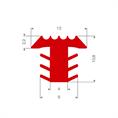 PVC infreesprofiel rood BxH= 12x10,8mm (L=25m)