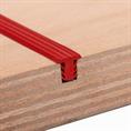 PVC infreesprofiel rood BxH= 12x10,8mm (L=25m)