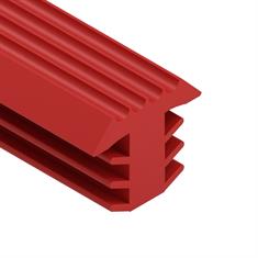 PVC infreesprofiel rood BxH= 12x10,8mm (L=25m)