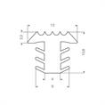 PVC infreesprofiel wit BxH= 12x10,8mm (L=25m)