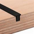 PVC infreesprofiel zwart 12x10,8mm (L=100m)