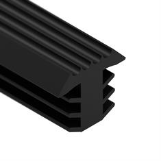 PVC infreesprofiel zwart 12x10,8mm (L=100m)