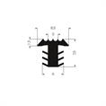 PVC infreesprofiel zwart 8,5x7,5mm (L=25m)