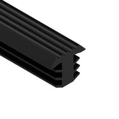 PVC infreesprofiel zwart 8,5x7,5mm (rol 25 meter)