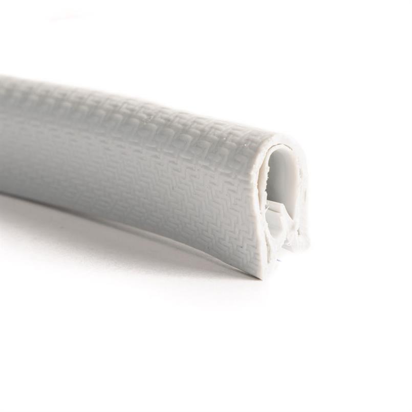 PVC kantafwerkprofiel lichtgrijs 1-2,5mm /BxH=8,5x14mm (L=50m)