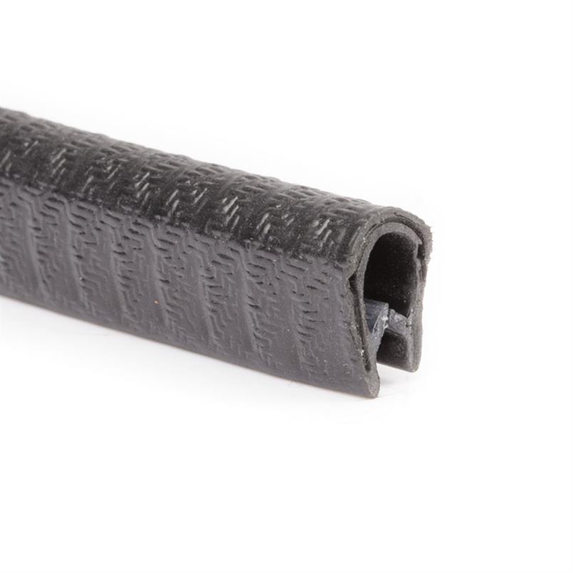 PVC kantafwerkprofiel zwart 1-4mm /BxH=10x14,5mm (L=25m)