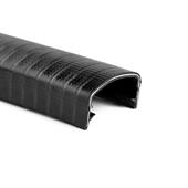 PVC kantafwerkprofiel zwart 17-20mm /BxH=27,5x16,5mm (L=25m)