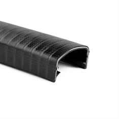 PVC kantafwerkprofiel zwart 17-20mm /BxH=27,5x16,5mm (L=5m)