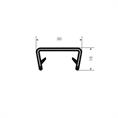 PVC kantafwerkprofiel zwart 20-23mm /BxH= 30x15mm (L=25m)