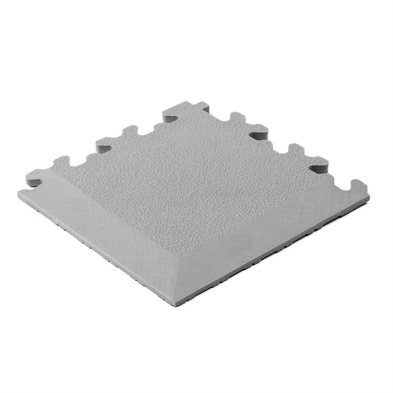 PVC kliktegel hamerslag hoekstuk lichtgrijs 7mm