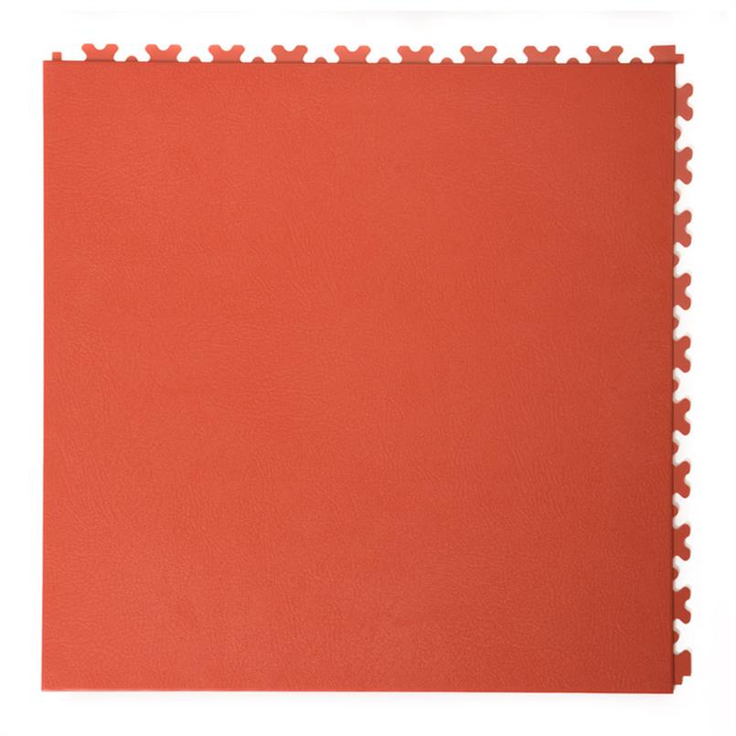 PVC kliktegel leather terracotta 500x500x5,5mm