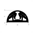 PVC stootrand boot zwart BxH=65x37mm (L=24m)