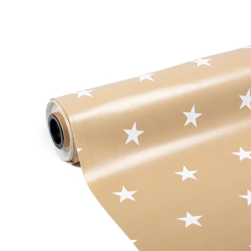 PVC tafelbekleding goud sterren (LxB=20x1,4m)