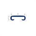 PVC trapleuningprofiel blauw BxH=40x8mm (L=25m)