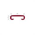 PVC trapleuningprofiel bordeaux BxH=40x8mm (L=25m)