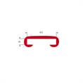PVC trapleuningprofiel rood BxH=40x8mm (L=25m)