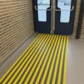 Rastermat grijs/geel groot 500x120cm