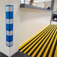 Rastermat zwart/geel groot 500x120cm