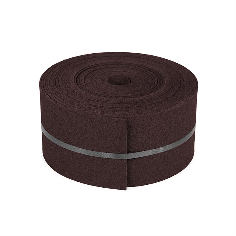 Rubber borderrand bruin 15cm (L=20m)