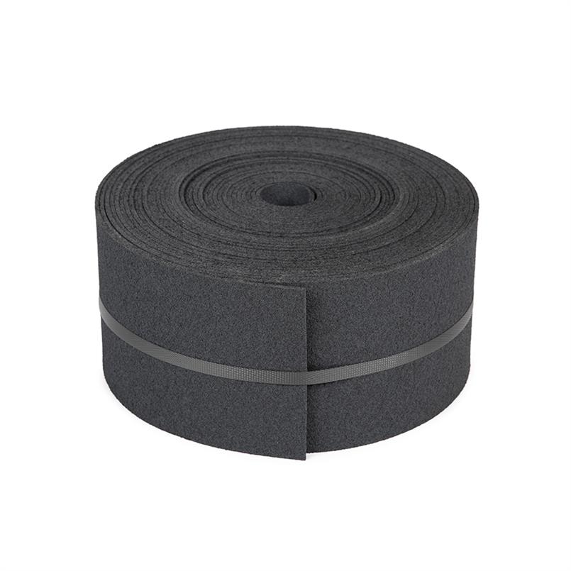 Rubber borderrand grijs 15cm (L=20m)