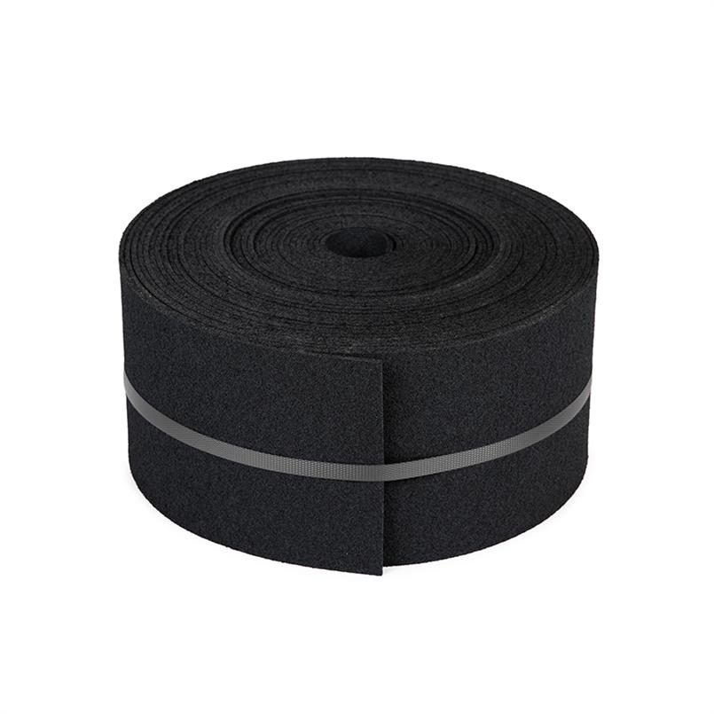 Rubber borderrand zwart 15cm (L=20m)