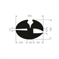 Rubber peesprofiel 1,7/4,3mm (L=25m)