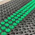 Rubber ringmat inzetborstels groen (set 10 stuks)