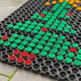 Rubber ringmat inzetborstels groen (set 10 stuks)