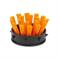 Rubber ringmat inzetborstels oranje (set 10 stuks)