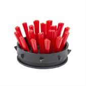 Rubber ringmat inzetborstels rood (set 10 stuks)