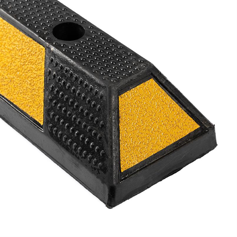 Rubber stootblok zwart/geel LxBxH=2000x150x100mm