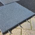Rubber terrastegel donkergrijs 50x50x2,5cm