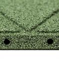 Rubber terrastegel groen 50x50x3cm pen/gat (incl.pennen)