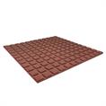 Rubber terrastegel rood 100x100x2,5cm