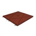 Rubber terrastegel rood 50x50x3cm