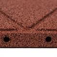 Rubber terrastegel rood 50x50x3cm