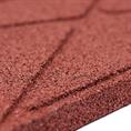 Rubber terrastegel rood 50x50x3cm