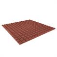 Rubber terrastegel rood zonder schijnvoeg 100x100x2,5cm