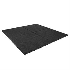 Rubber terrastegel zwart 100x100x2,5cm