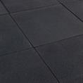 Rubber terrastegel zwart 50x50x2,5cm pen/gat (incl. pennen)