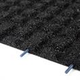 Rubber terrastegel zwart 50x50x2,5cm pen/gat (incl. pennen)