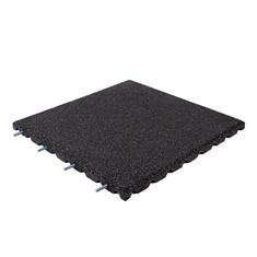 Rubber terrastegel zwart 50x50x2,5cm