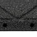 Rubber terrastegel zwart 50x50x3cm