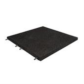 Rubber terrastegel zwart 50x50x3cm